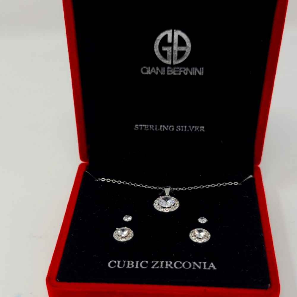 Giani Bernini Cubic Zirconia 3 pc Set Pendant